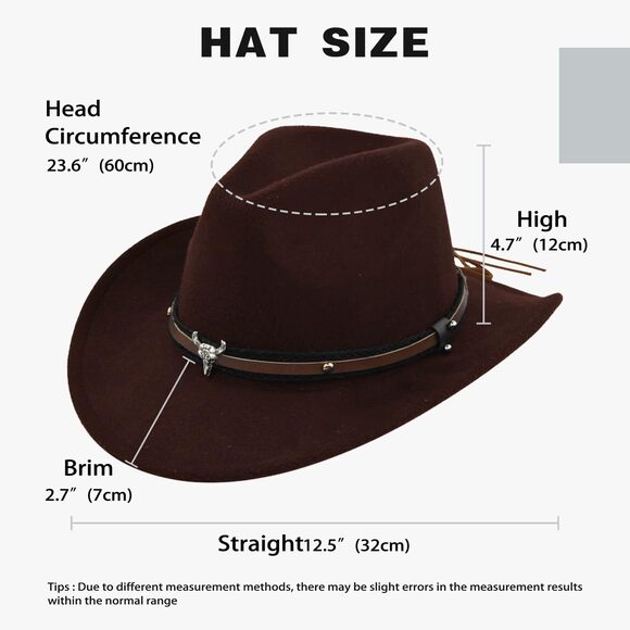 1156 Western Cowboy Hat For Women/men Shapeable Wide Brim Cowgirls main image 4